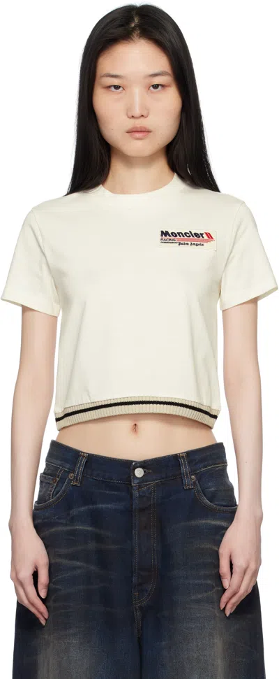 Moncler Genius Moncler X Palm Angels White Racing T-shirt In 031