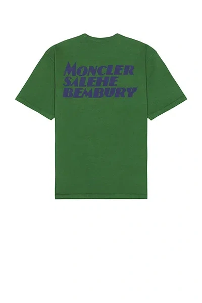 Moncler Genius X Salehe Bembury Logo T-shirt In Green