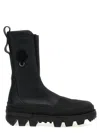 Moncler Genius Chunky Heeled Leather Boots With Lug Sole In Black