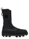 Moncler Genius Chunky Heeled Leather Boots With Lug Sole In Black