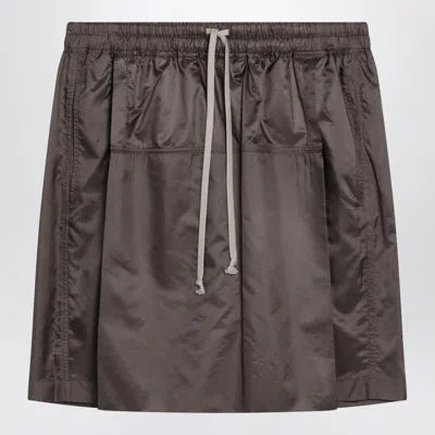 Moncler Genius Mud-colored Drawstring Kilt Shorts In Brown