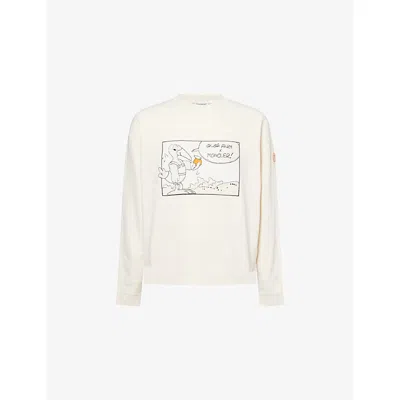 Moncler Genius X Gilga Farm By Donald Glover Embroidered Cotton-jersey Sweatshirt In Brown
