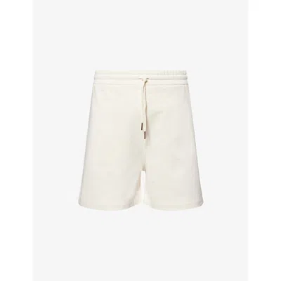 Moncler Genius X Gilga Farm By Donald Glover Logo-patch Relaxed-fit Cotton-jersey Shorts In Brown