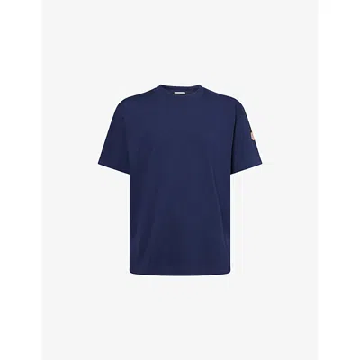 Moncler Genius X Gilga Farm By Donald Glover Graphic-print Cotton T-shirt Navy In Blue