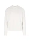 Moncler Genius Nigo Logo Crew Neck Sweatshirt, In White Cotton In White