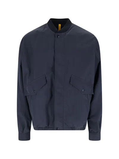 MONCLER GENIUS MONCLER GENIUS NIGO LOGO ZIP JACKET, IN BLUE NYLON