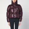 Moncler Genius Moncler X Palm Angels Women's Burgundy Nylon Jacket With High Padded Collar In Burgundy