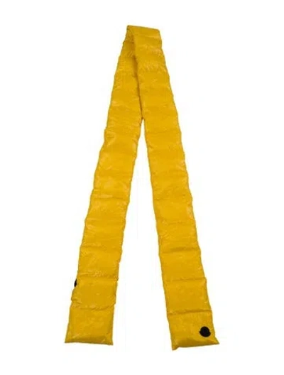Pre-owned Moncler Genius Nylon Scarf In Yellow