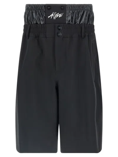 Moncler Genius Nylon Trimmed Bermuda Shorts In Black