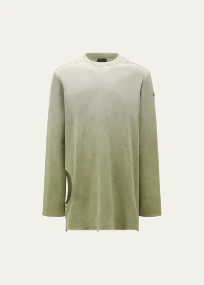 Moncler Genius Ombre Cutout Mini Sweatshirt Cashmere Dress In Acid Deg