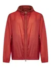 Moncler Genius Orange Hamlin Hooded Windbreaker In Red