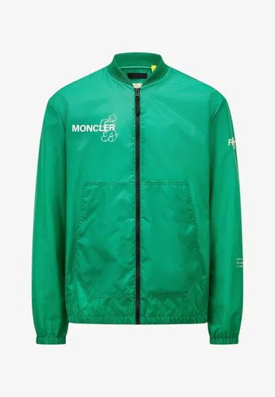 Moncler Genius Ostria Hiroshi Fujiwara Printed Jacket In Green
