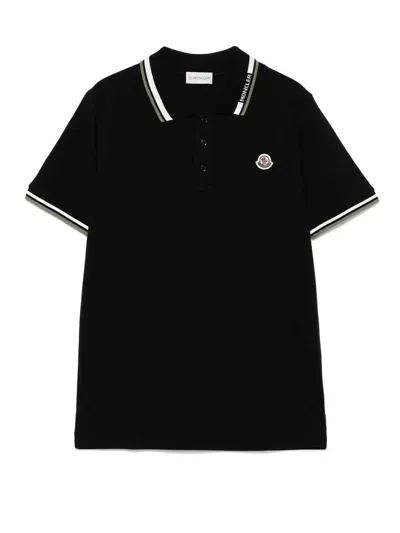 Moncler Genius Kids' Polo - Negro In Black