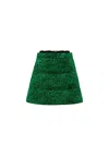 Moncler Genius High Waist A-line Skirt Textured Fabric In Green