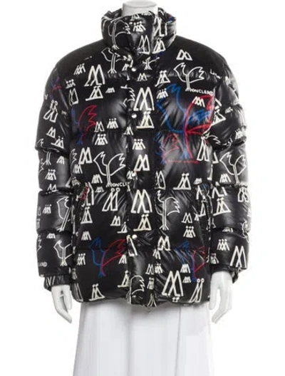 Pre-owned Moncler Genius Printed Performance Jacket In Black