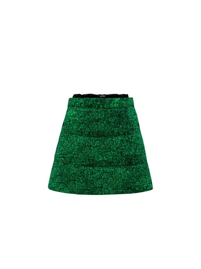 Moncler Genius Printed Skirt In Green