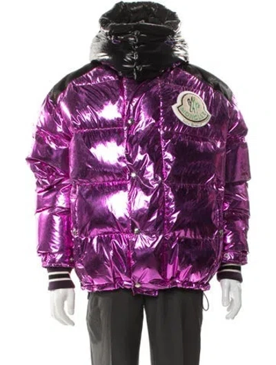 Pre-owned Moncler Genius Puffer Coat In Purple