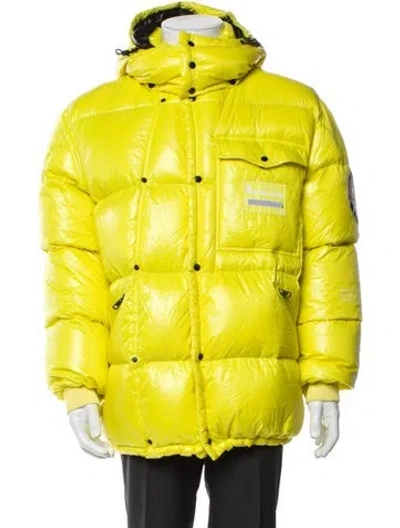 Pre-owned Moncler Genius Puffer Coat In Yellow