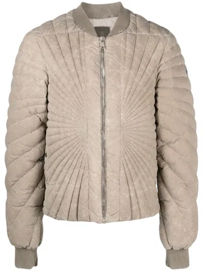 Moncler Genius Radiance Flight Padded Bomber Jacket In Neutrals