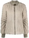 Moncler Genius Radiance Flight Padded Bomber Jacket In Neutrals