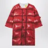 Moncler Genius Red Cotton Tshirt With Digital Print In Red