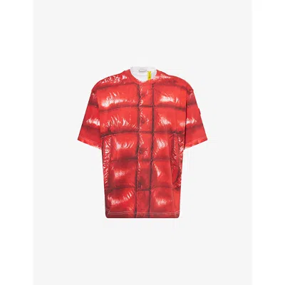 MONCLER GENIUS RED MONCLER X A$AP ROCKY PRINTED COTTON-JERSEY T-SHIRT