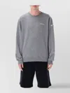 Moncler Genius Maxi Logo Cotton Sweatshirt In Blue