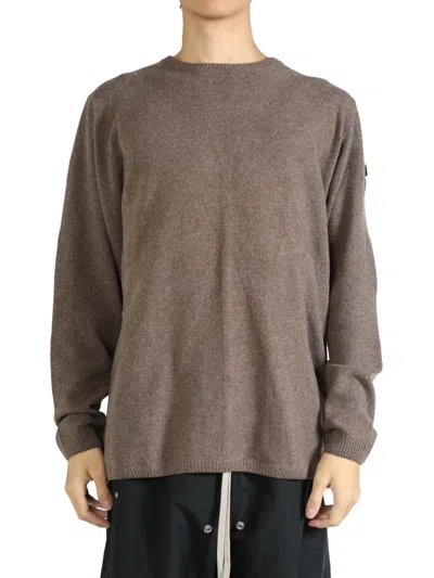 Moncler Genius Ribbed-knit Sweater In Brown