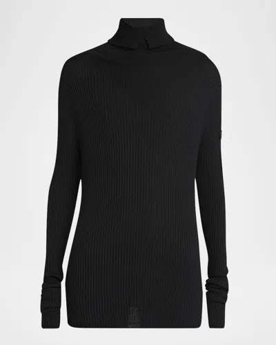 Moncler Genius Ribbed Wool Turtleneck In Black