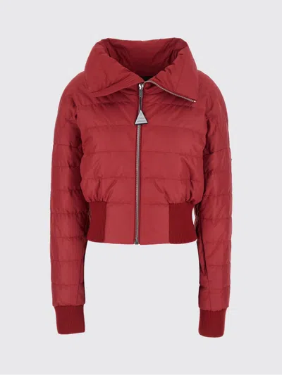 Moncler Genius Rick Owens + Moncler Rick Owens X Moncler Short Quilted Nylon Down Jacket With High Neck In Red