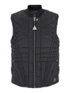 Moncler Genius Megapenta Black Vest With Logo Detail On The Zip Puller And Logo Patch On The Front In Tech Fabric W In Black