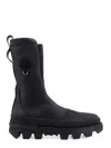 Moncler Genius Salix 6 Moncler Willow Smith Letaher Boots With Stretch Inserts