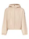 Moncler Genius Saria *icon Girls Hooded Jacket In Neutral