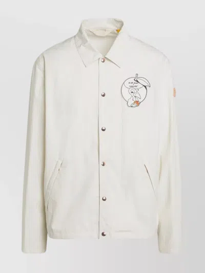 Moncler Genius Satsuma Shacket In Canvas And Nylon In White