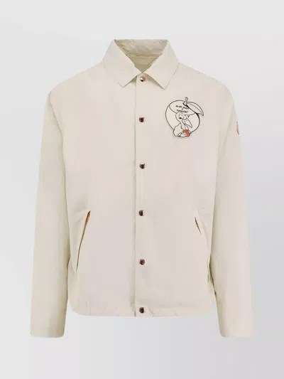 Moncler Genius Satsuma X Gilga Farm Designed Cotton Blend Jacket In Neutral