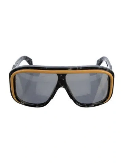 Pre-owned Moncler Genius Shield Tinted Sunglasses In Black