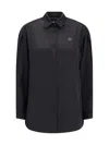 Moncler Genius Shirt In Technical Polyester Satin Moncler X Ee72 Collection By Edward Enninful In Black