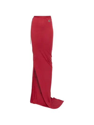 Moncler Genius Slit Skirt In Red
