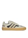 Moncler Genius Low Leather Sneakers In Grey