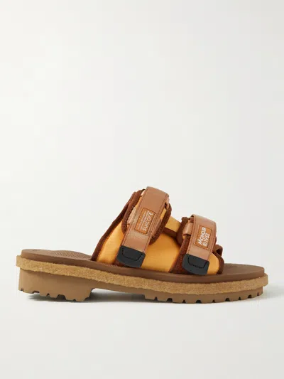 Moncler Genius Mens Open Orange X 2 Moncler 1952 Man X Suicoke Moto Mountain Shell Sandals 7 In Brown