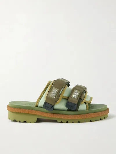 Moncler Genius 2 Moncler 1952 X Suicoke Moto Mountain Sandals Green In Brown