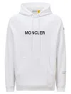 Moncler Genius Moncler X Fragment Hiroshi Fujiwara Relaxed Fit Hoodie With Cartoon Logo And Drawstring Hood In White