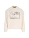 Moncler Genius Cotton Sweatshirt In Neutral