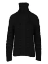 Moncler Genius Moncler X Edward Enninful Tricot Turtleneck Sweater Sweaters And Cardigans Black In Black