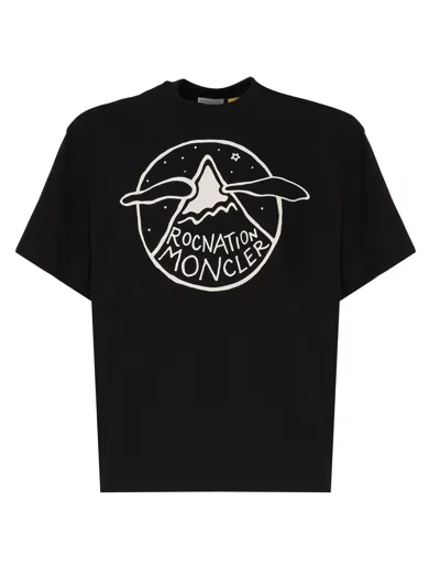 Moncler Genius T-shirt With Logo Pattern In Black