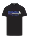 Moncler Genius Racing Logo Crewneck T-shirt In Black