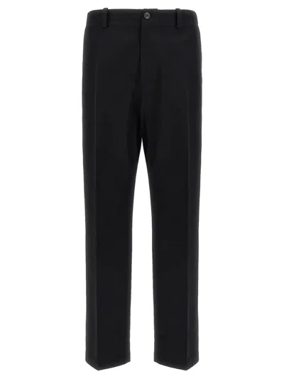 MONCLER GENIUS MONCLER GENIUS TAILORED BLACK GABARDINE TROUSERS