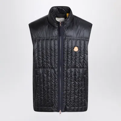 Moncler Genius Tangerine Padded Vest In Blue Nylon In Black