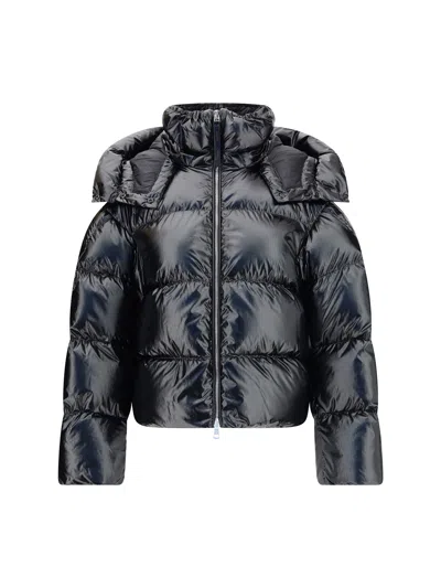 Moncler Genius The Lothar Short Down Jacket With Hood From Moncler X Ee72 By Edward Enninful In Blue