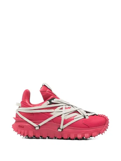 Moncler Genius Trailgrip Megalace Chunky Sneakers In Pink